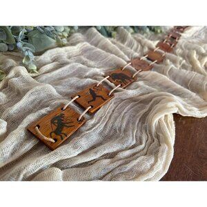 38”‎ CBK Wood Tile Art Petroglyph style 2716 african safari wall piece elephant